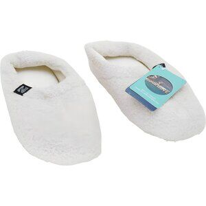 Women's RockDove Off-White Fleece Slippers US 7